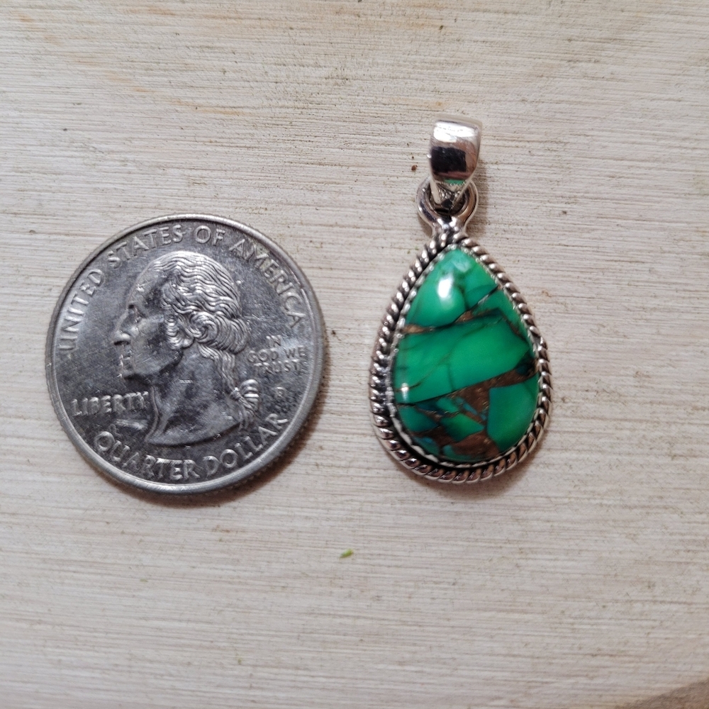 Sterling Silver Peacock Dahlia Pendant